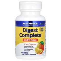 Пищеварительные ферменты Enzymedica (Chewable Digest) 30 жевательных таблеток со вкусом апельсина