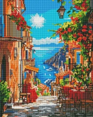 Алмазна мозаїка Романтична вулиця 40x50 Brushme