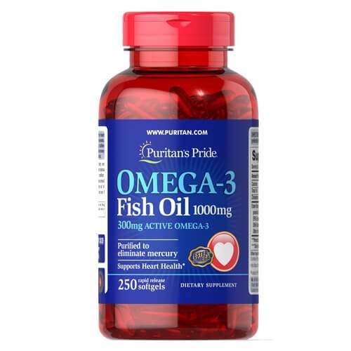 Омега-3 1000 мг Puritan's Pride (Omega-3) 250 жидких капсул