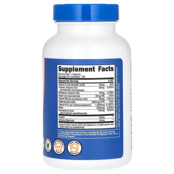 Комплекс вітамінів B 462 мг Nutricost (Vitamin B Complex) 120 капсул