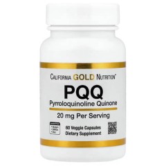 Пірролохінолін хінон 20 мг California Gold Nutrition (PQQ) 60 рослинних капсул