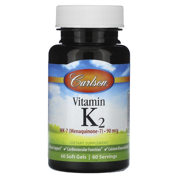 Carlson, вітамін K2, 90 мкг, 60 капсул