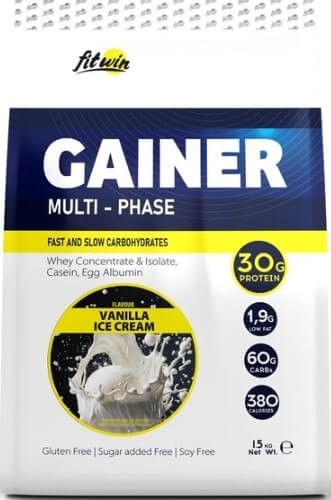 Гейнер FitWin (GAINER Multi-Phase) 1500 г зі смаком ванільного морозива