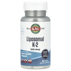 KAL, ліпосомальний вітамін K-2, 100 мкг, 30 капсул VegCap