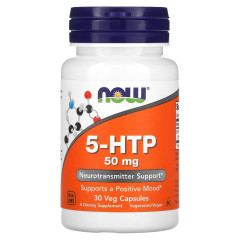 5-HTP 5-Гідрокситриптофан Now Foods (5-HTP) 50 мг 30 капсул