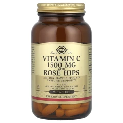 Вітамін С із шипшиною Solgar (Vitamin C with Rose Hips) 1500 мг 90 таблеток