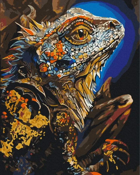 Картина за номерами Виразна ящірка © Telonitskaya Kristina  Brushme 40x50