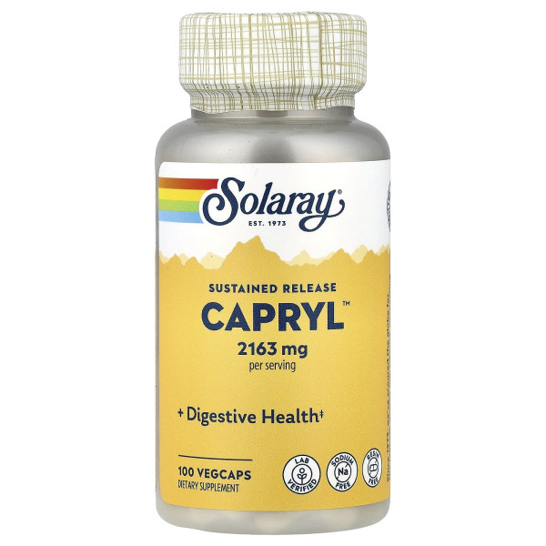 Каприловая кислота Solaray (Caprylic Acid) 360 мг 100 капсул