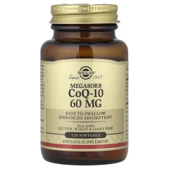 Коензим Q10 Мегасорб доповнений Solgar (Megasorb CoQ-10) 60 мг 120 капсул
