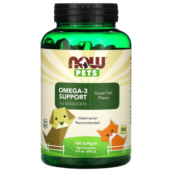 Омега-3 для собак/кошек Now Foods (Omega-3 Support) 180 капсул