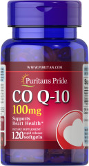 Коензим Q-10 Puritan's Pride (Co Q-10) 100 мг 120 капсул швидкого вивільнення