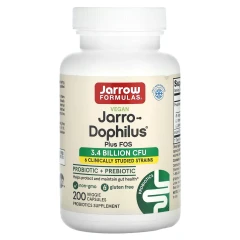 Пробіотик з ФОС Jarrow Formulas (Jarro-Dophilus plus FOS) 3.4 млрд КУО 200 капсул