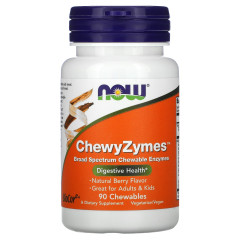 Пищеварительные ферменты (ChewyZymes) 90 жевательных таблеток с ягодныс вкусом