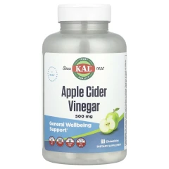 Яблучний оцет KAL (Apple Cider Vinegar) 500 мг 60 жувальних таблеток