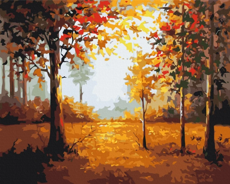 Картина за номерами Осінній куточок 48x60 Brushme