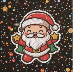Алмазна мозаїка Милий Санта 25x25 Brushme