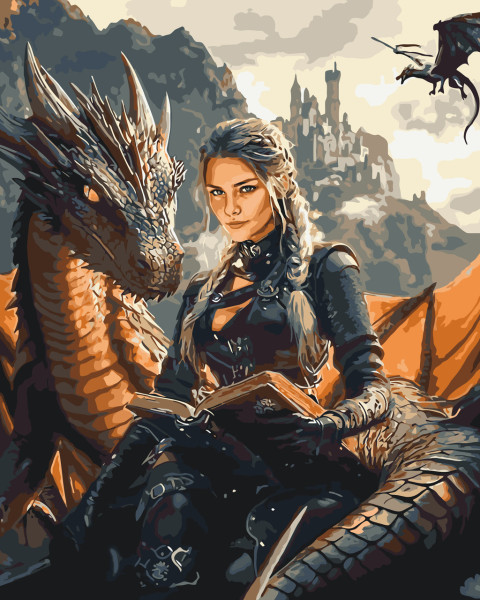 Картина за номерами Четверте крило Обрана драконом 40x50 см Origami