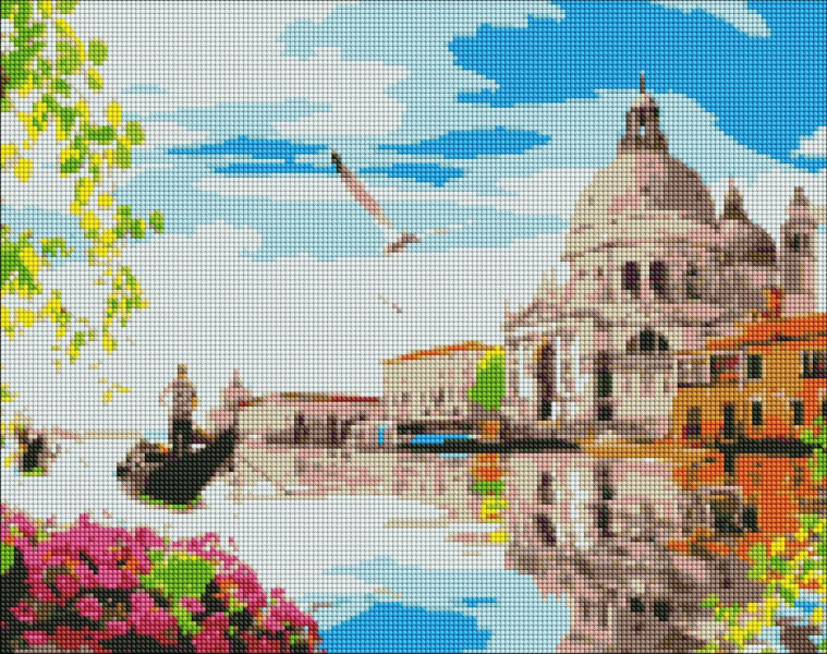 Алмазная мозаика/вышивка Яркая Венеция 40x50 Ideyka