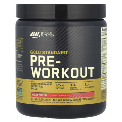 Optimum Nutrition, Gold Standard, передтренувальний комплекс, фруктовий пунш, 300 г