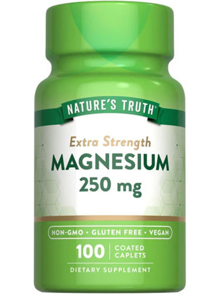 Магній, Magnesium, Nature's Truth, підвищена сила дії, 250 мг, 100 каплет