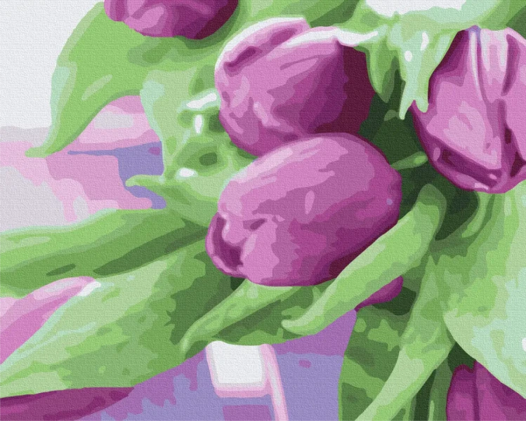 Картина за номерами Тюльпани на столі  Brushme 48x60