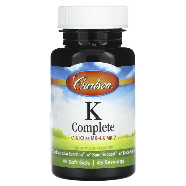 Вітамін K Complete Carlson (Vitamin K Complete) 45 капсул