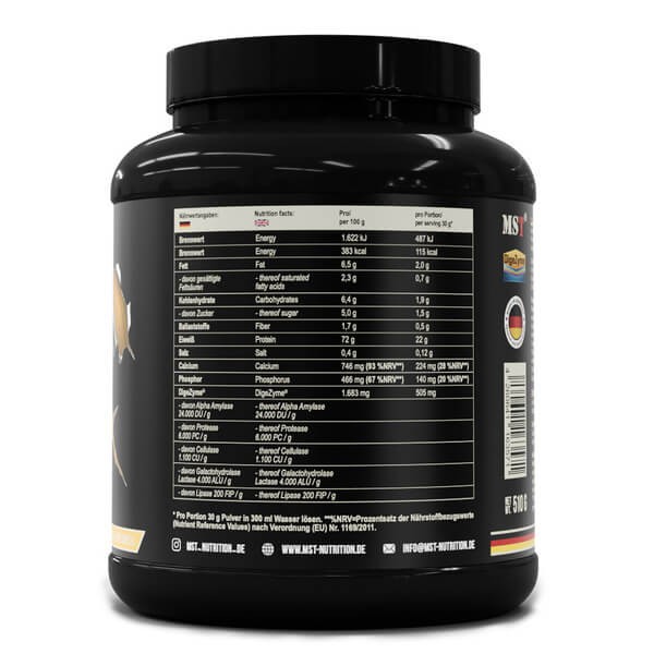Сироватковий протеїн з ферментами MST (Best Whey Protein + DigeZyme) 510 г зі смаком персика та манго