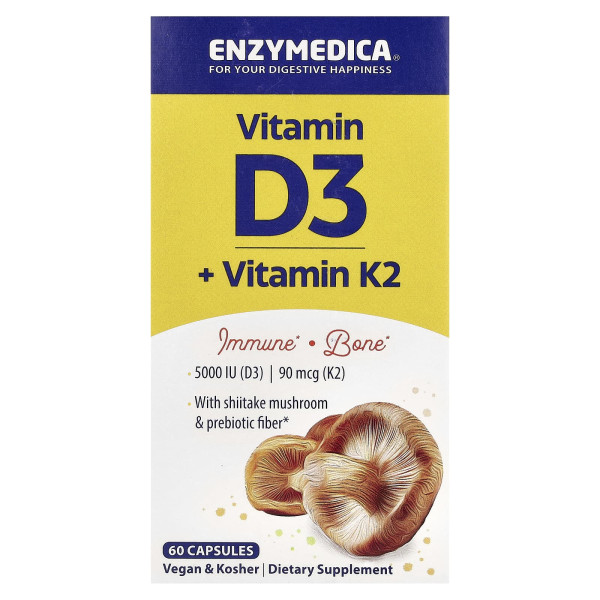 Вітамін D3 + K2 (Vitamin D3 + Vitamin K2) 60 капсул