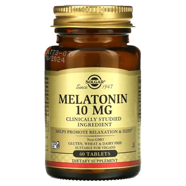 Мелатонін Solgar (Melatonin) 10 мг 60 таблеток