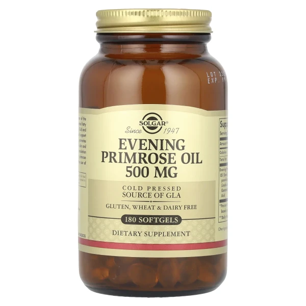 Олія вечірньої примули Solgar (Evening Primrose oil) 500 мг 180 капсул