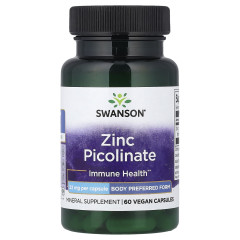 Піколінат цинку Swanson (Zinc Picolinate) 22 мг 60 капсул