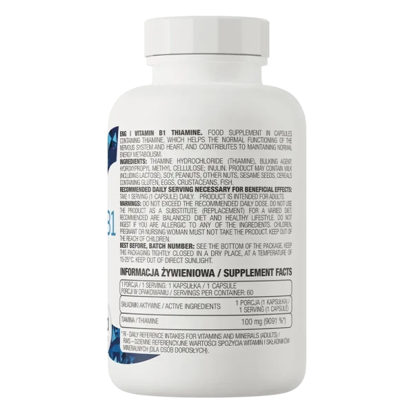 Vitamin B1 Ostrovit Thiamine 60 капсул