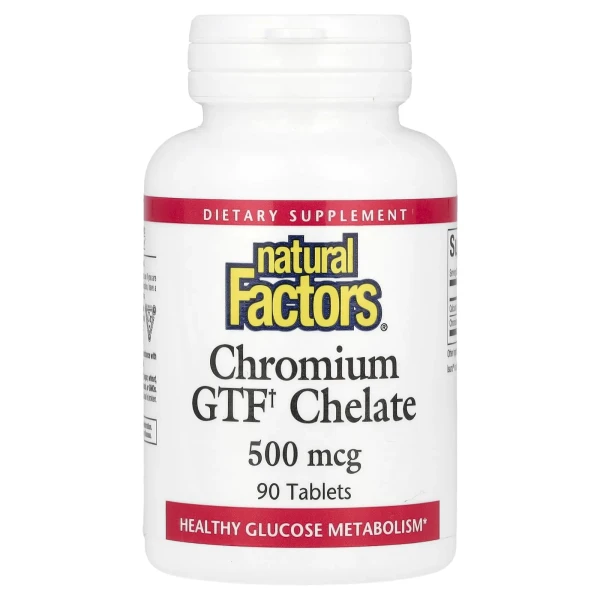 Хелат хрому з фактором толерантності до глюкози (Chromium GTF chelate) 500 мкг 90 таблеток