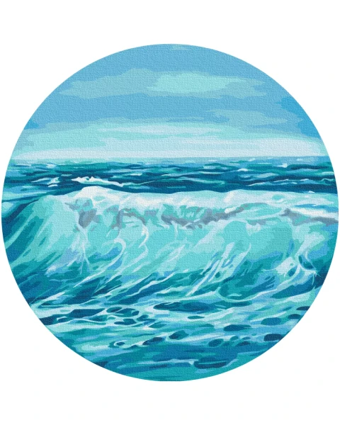 Картина за номерами кругла Хвиля © Iryna Ponna 30x30 Brushme