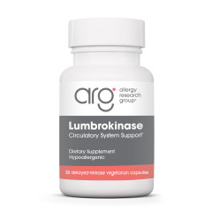 Ламброкіназа, Lumbrokinase, Allergy Research Group, 60 капсул з ентеросолюбільним покриттям