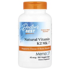 Вітамін K2 MK-7 45 мкг Doctor's Best (Vitamin K2 MK-7) 180 вегетаріанських капсул