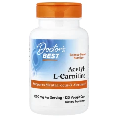 Ацетил карнітин Doctor's Best (Acetyl-L-Carnitine) 500 мг 120 капсул