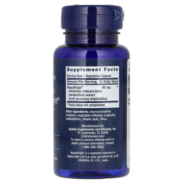 Екстракт маки для підтримки зору Life Extension (Tear support with MaquiBright) 60 мг 30 капсул