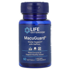 Добавка для зору MacuGuard Life Extension із екстрактом шафрану 60 гелевих капсул