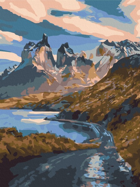 Картина по номерам Горный серпантин 40x50 Brushme