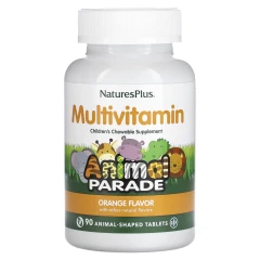 Жувальні мультивітаміни для дітей NaturesPlus (Animal Parade) 90 таблеток у формі тварин зі смаком апельсина