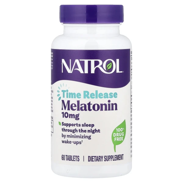 Мелатонин с замедленным высвобождением Natrol (Melatonin Slow Release) 10 мг 60 таблеток