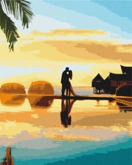 Преміум картина за номерами Схід кохання Brushme 40x50