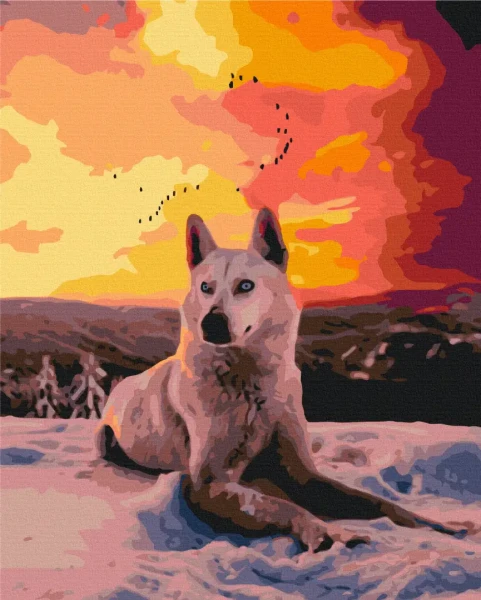 Картина за номерами Арктичний вовк  Brushme 48x60