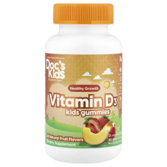 Вітамін Д3 для дітей Doctor's Best (Vitamin D3) 1000 МО 60 жувальних цукерок із фруктовим смаком
