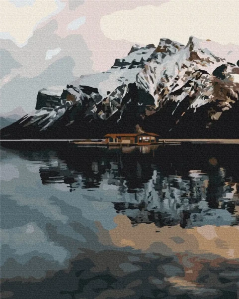 Картина за номерами Будиночок в горах  Brushme 48x60