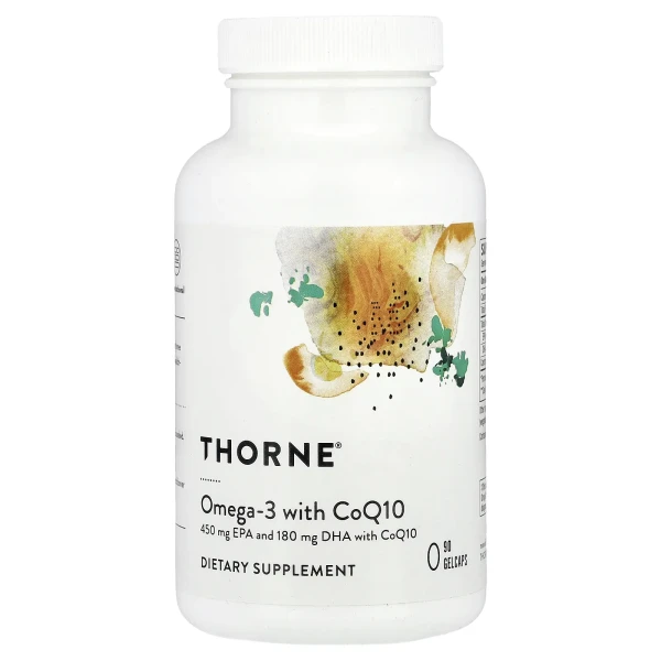 Омега-3 с коэнзимом Q10 Thorne Research (Omega-3 w/CoQ10) 90 капсул