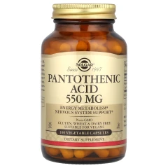 Пантотеновая кислота Solgar (Pantothenic acid) 550 мг 100 капсул