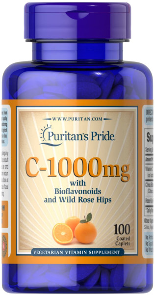 Витамин С с биофлавоноидами и шиповником Puritan's Pride (Vitamin C) 1000 мг 100 таблеток