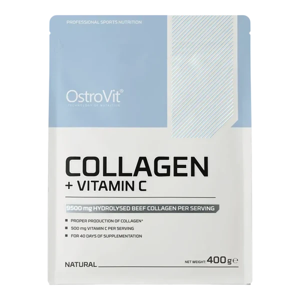 Колаген Ostrovit + Вітамін С Collagen + Vitamin C натуральний 400 г